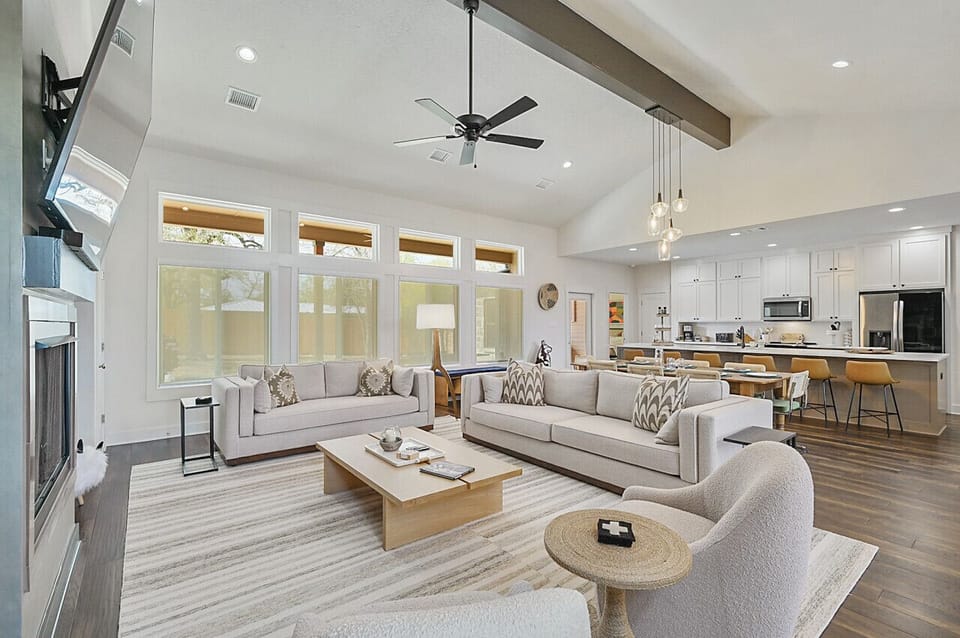 Modern build with ample space and abundant parking, ensuring convenience and comfort for all guests.