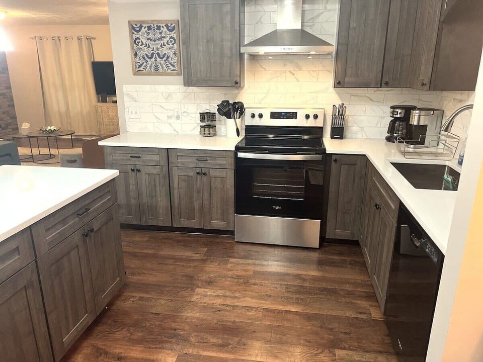 ample counterspace and new appliances 