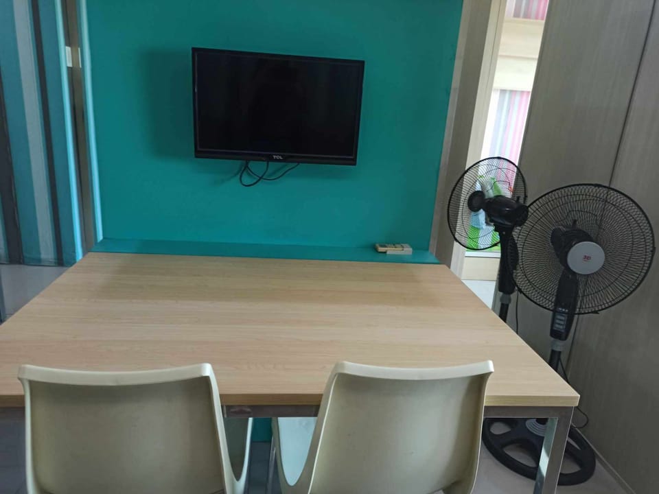 tv and desk