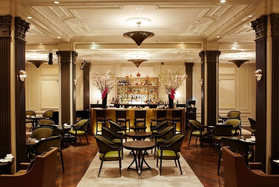 Unwind with crafted cocktails in a softly lit lounge.