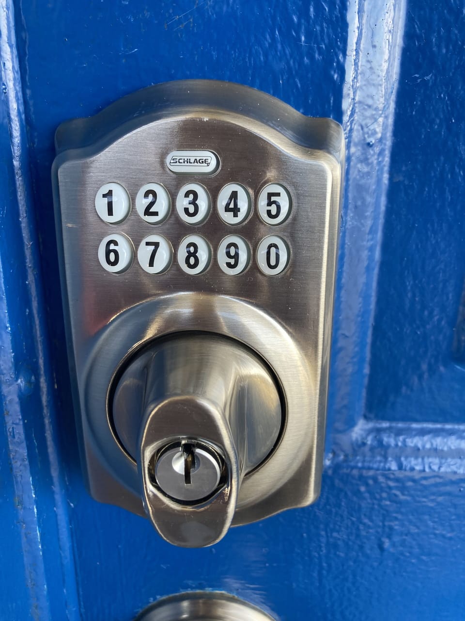 Coded entry to unit.