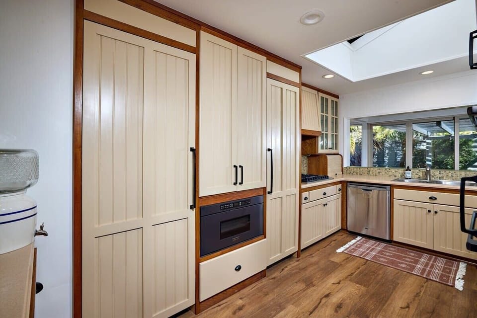 Fully stocked open chefs kitchen 