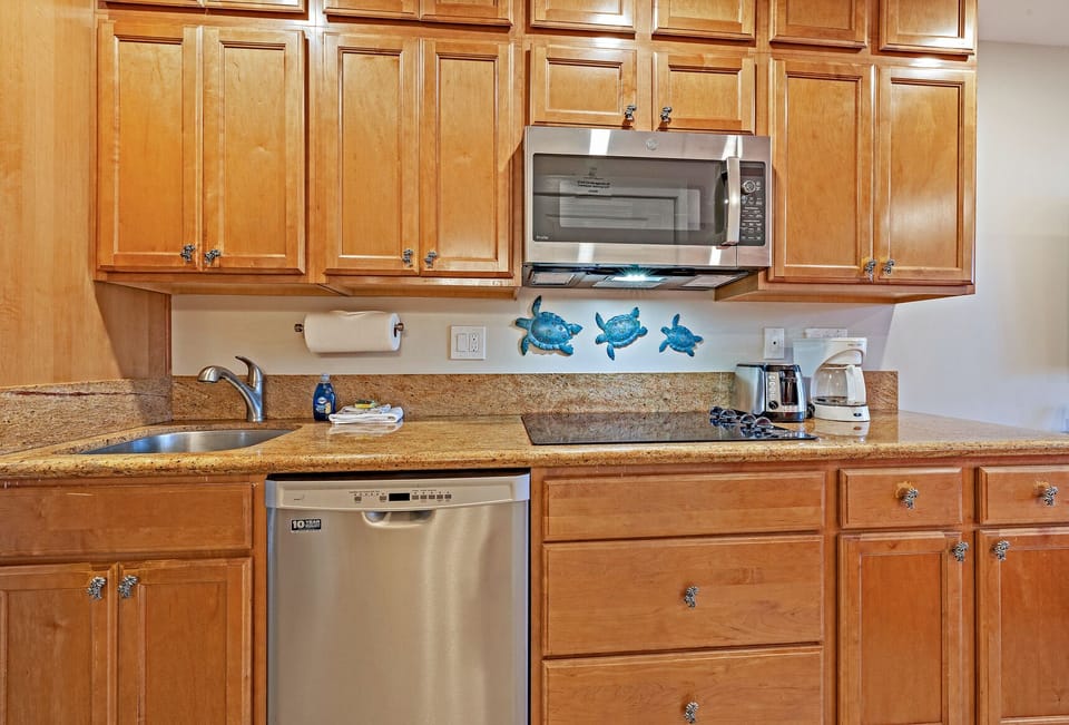 Galley kitchen.