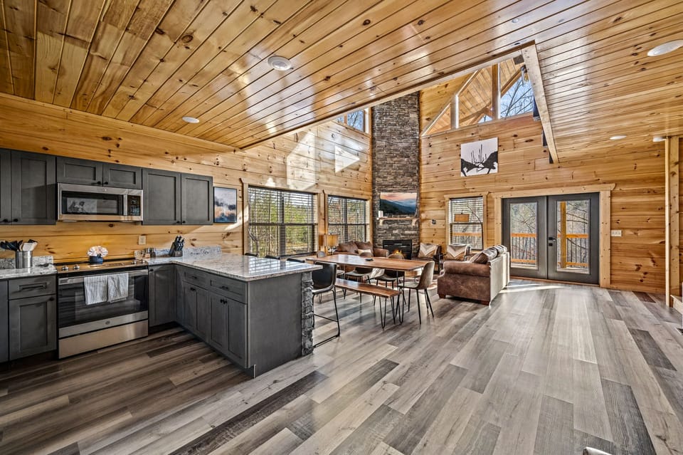 Calling Mountains' cozy living area