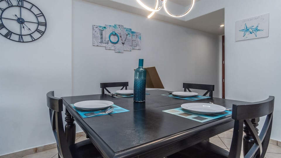 Dining table for four.