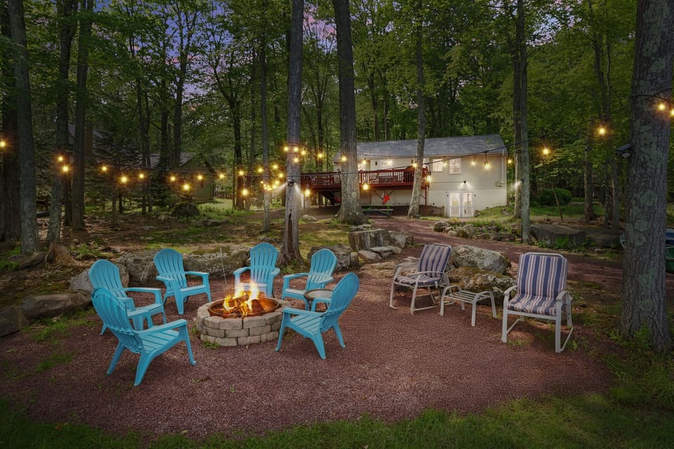 Nothing beats a lakeside evening by the fire with friends and family.