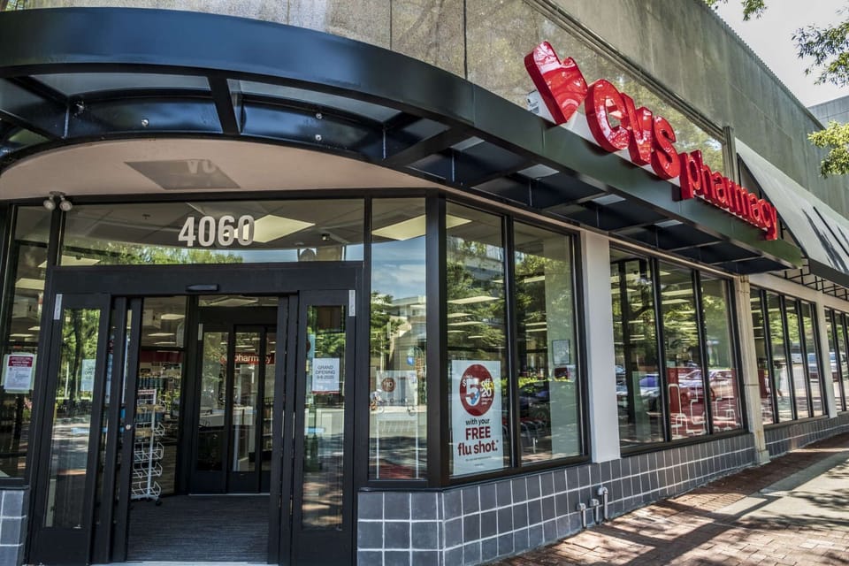 CVS corner store and pharmacy right next to you
