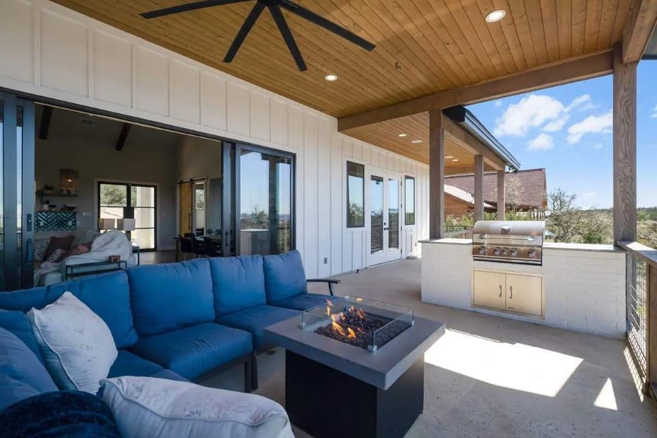 Gather around the firepit for cozy evening conversations.
