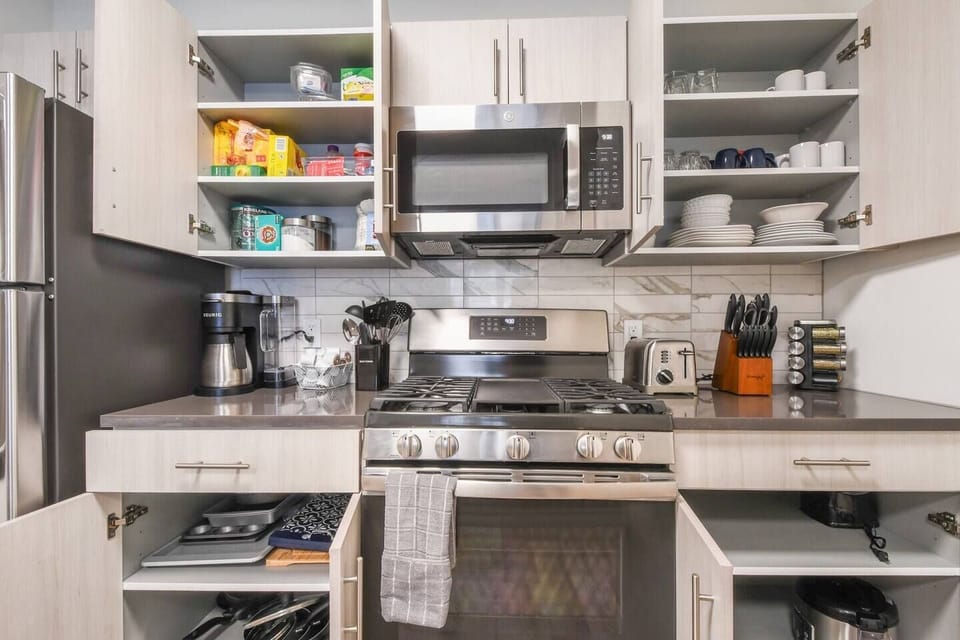 Fully stocked kitchen 