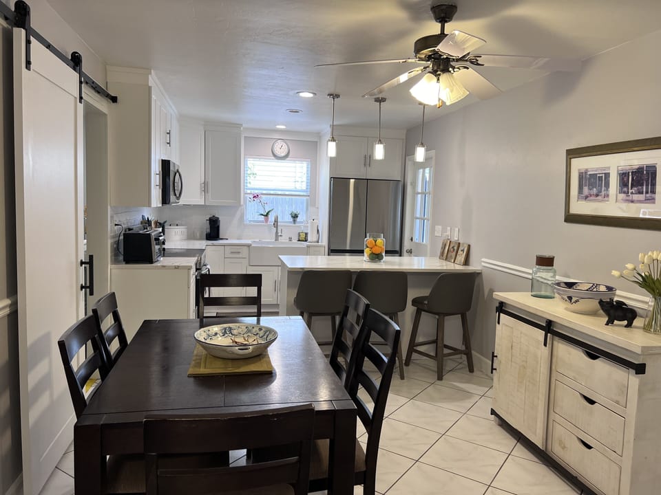 Dining table off kitchen Dining table seats 4