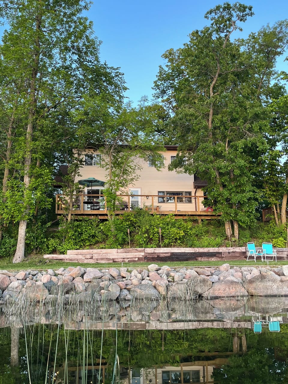 Lakefront of the cabin