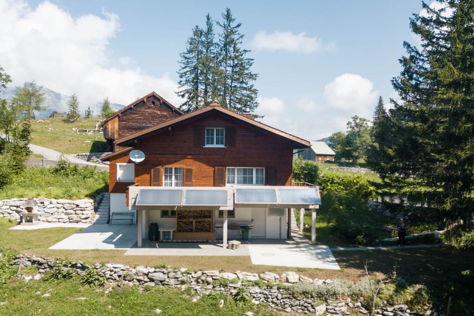 View of the house in summer