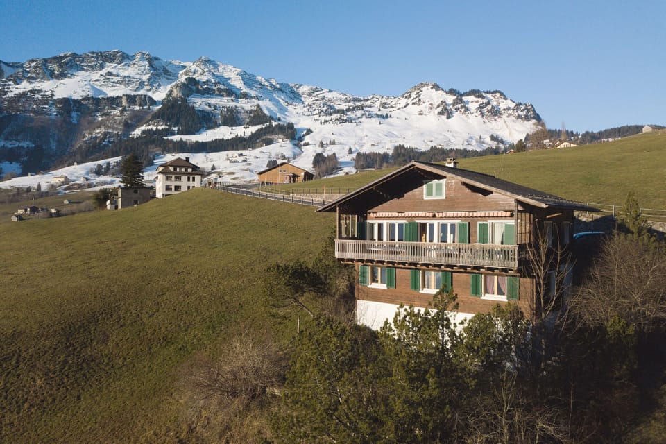 View of the house in autumn