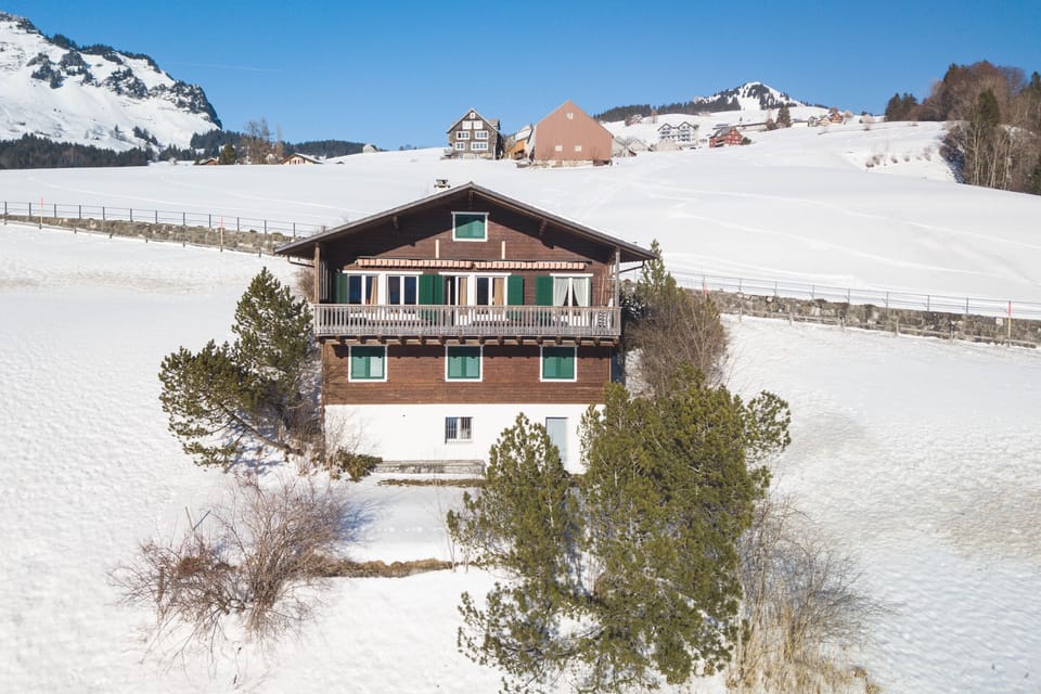 View of the house in winter