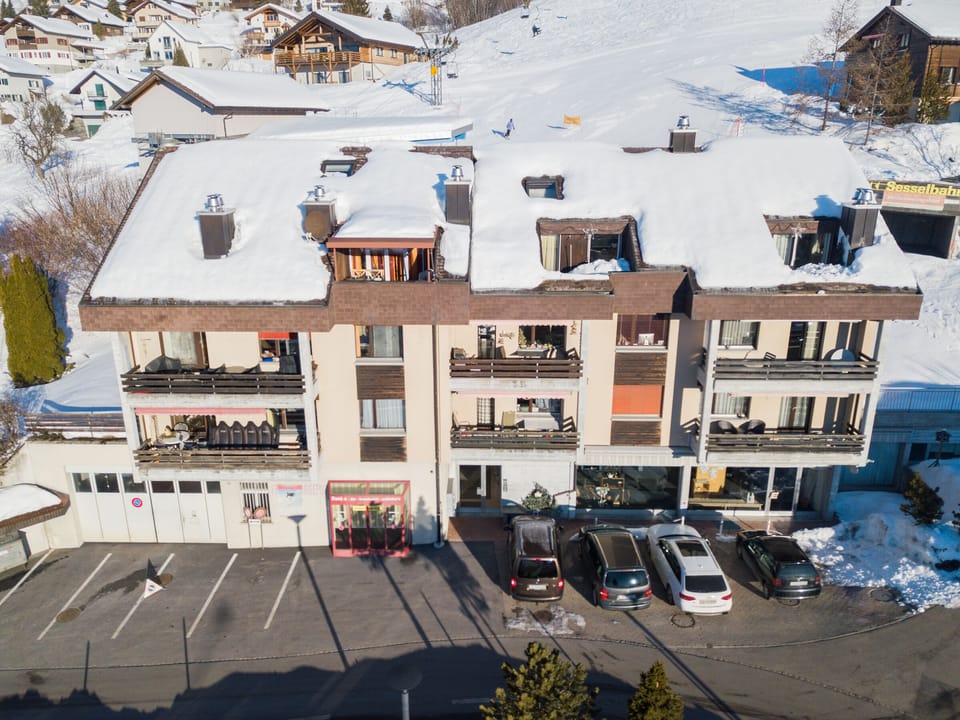 View on the house in winter