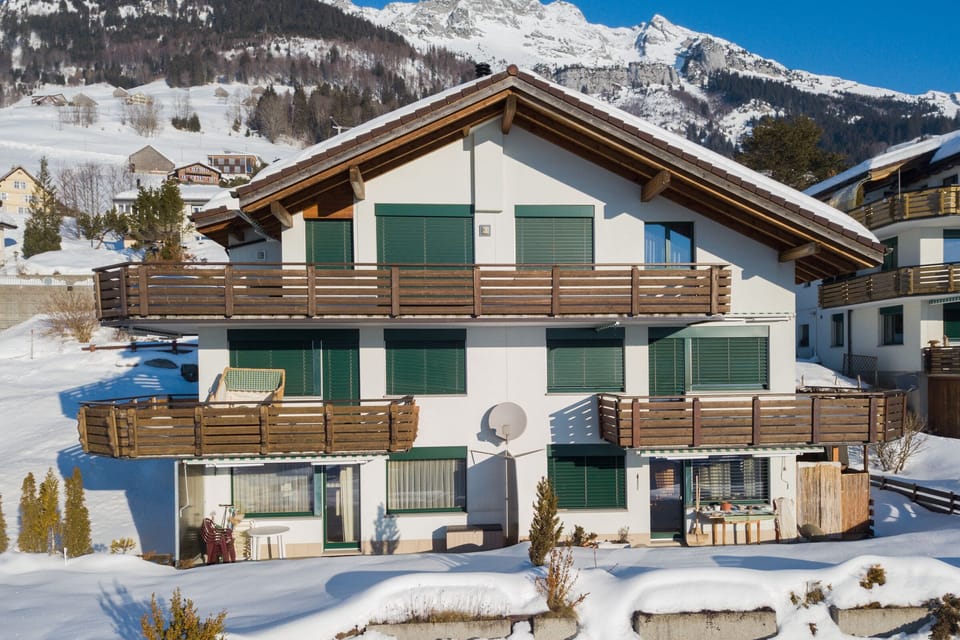 View of the house in winter