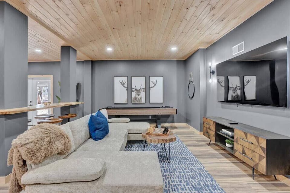Lower Level Entertainment Room with Large TV