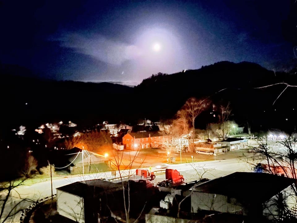 Full Moon over Hot Springs NC