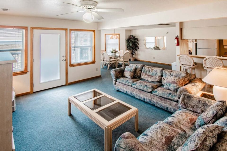 Living area with sofa bed (since repainted)