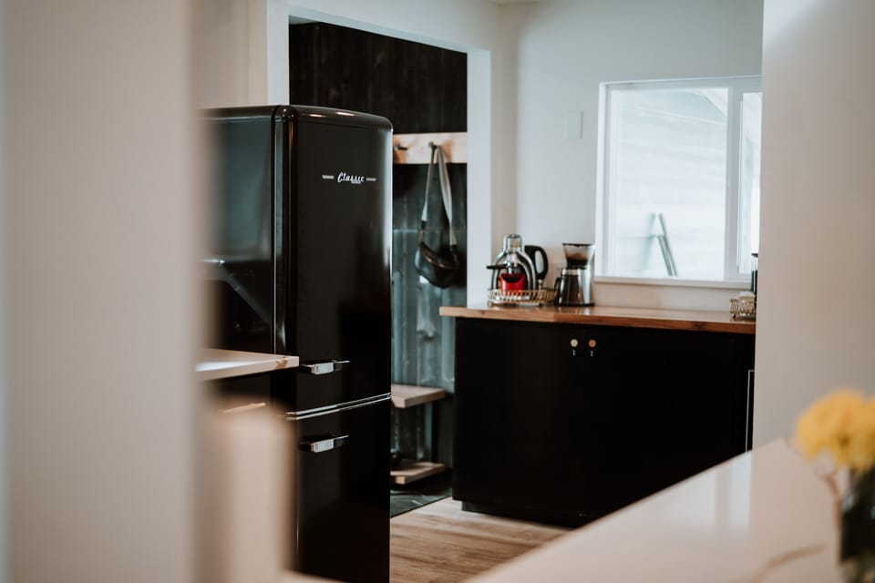 Love coffee? So do we! Enjoy the coffee bar setup, along with a beverage fridge