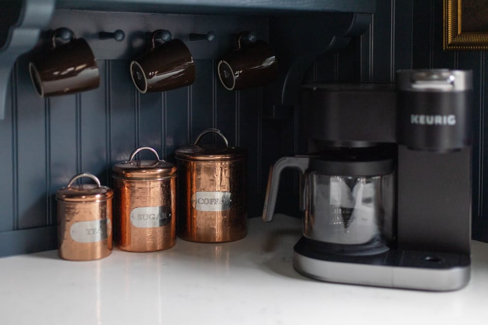 Coffee is convenient anytime with a dual single and 12 cup coffee maker.