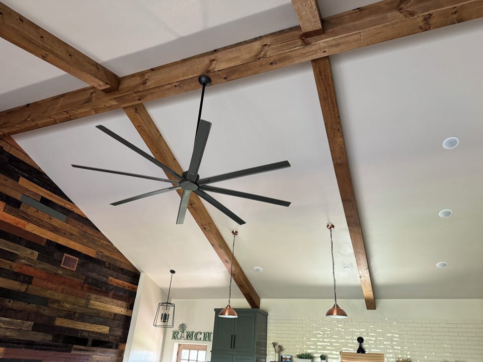 Ceiling fans in every room