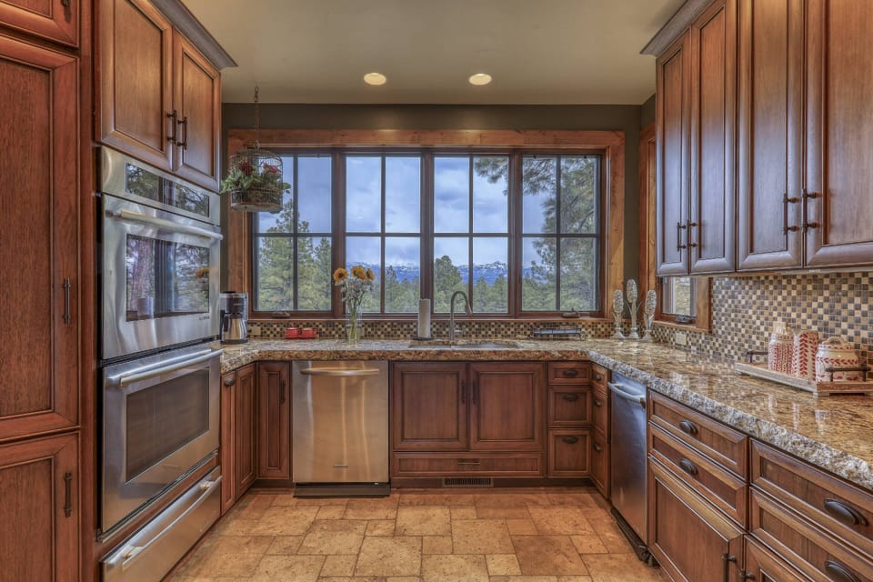 Mountain views even from the kitchen sink!