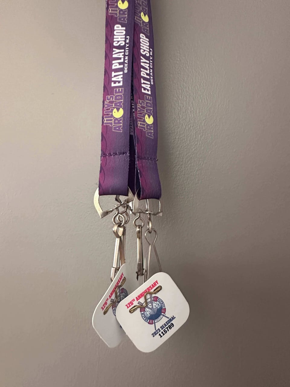 Two beach tags