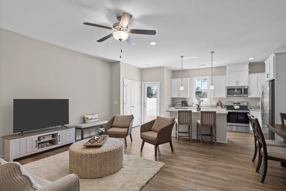 Embrace modern living, style and comfort unite in this open space.