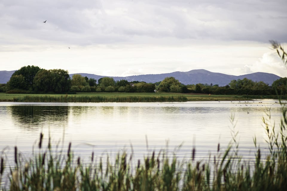 The beautiful lake with the Malvern Hills as the perfect backdrop