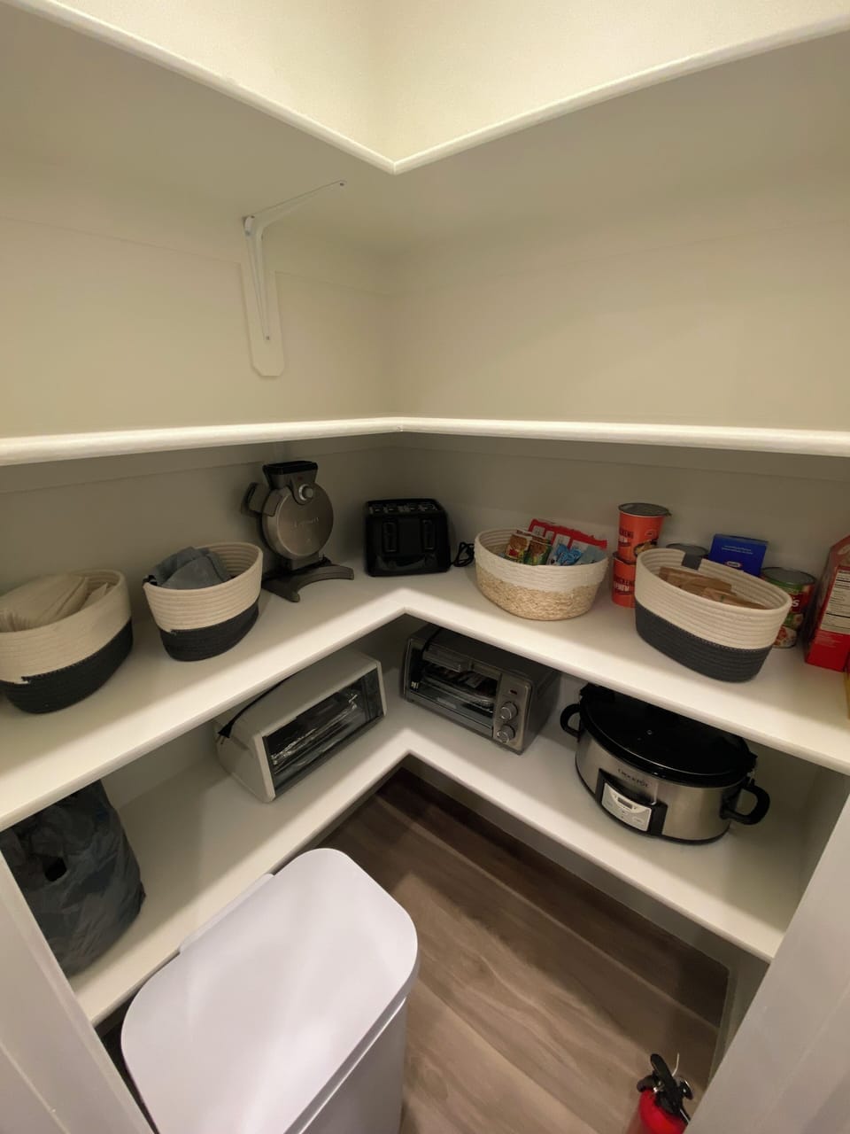 Pantry with countertop appliances