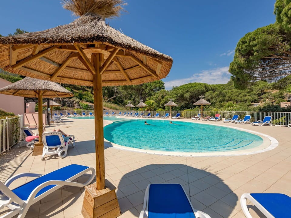 Water, Sky, Swimming Pool, Azure, Blue, Cloud, Shade, Outdoor Furniture, Tree, Plant