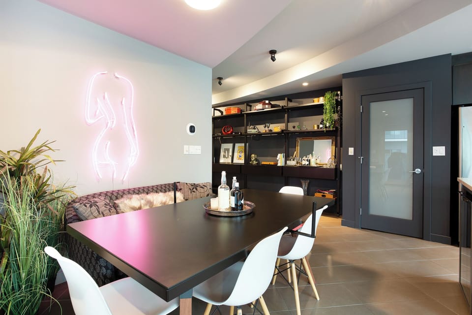 Smart thermostat for easy use and energy savings + a fully stocked pantry