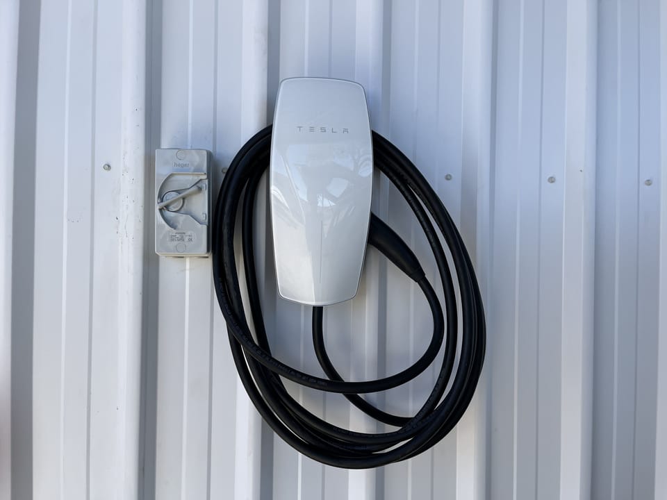 Tesla EV charger included. Suits all electric vehicles