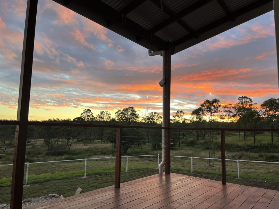 Beautiful sunsets off the 9m x 4m covered deck