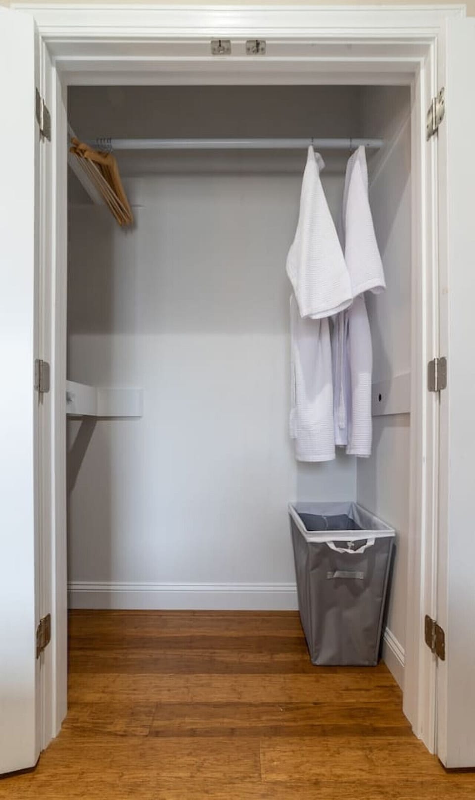 Enjoy plenty of closet space in Bedroom 2, stocked with guest robes and hangers.