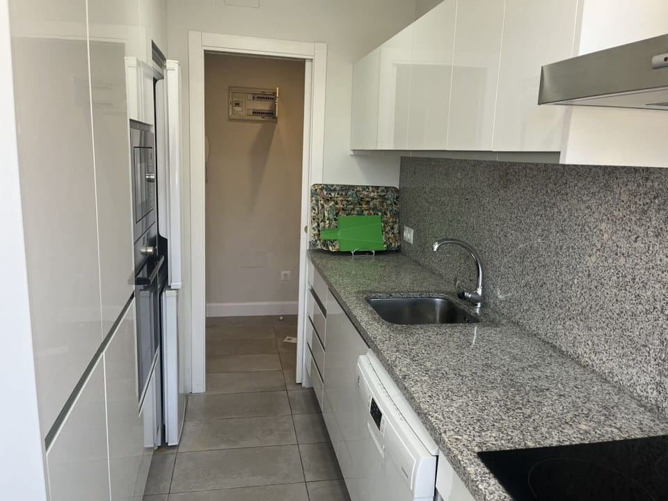 Kitchen Sink, Sink, Tap, Cabinetry, Building, Plumbing Fixture, Countertop, Interior Design, Flooring, Floor