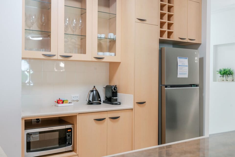Enjoy your morning coffee with a fully equipped kitchen and Nespresso machine.