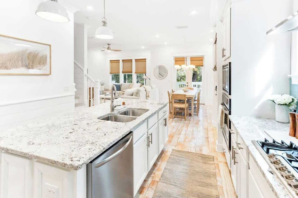 Gourmet kitchen.