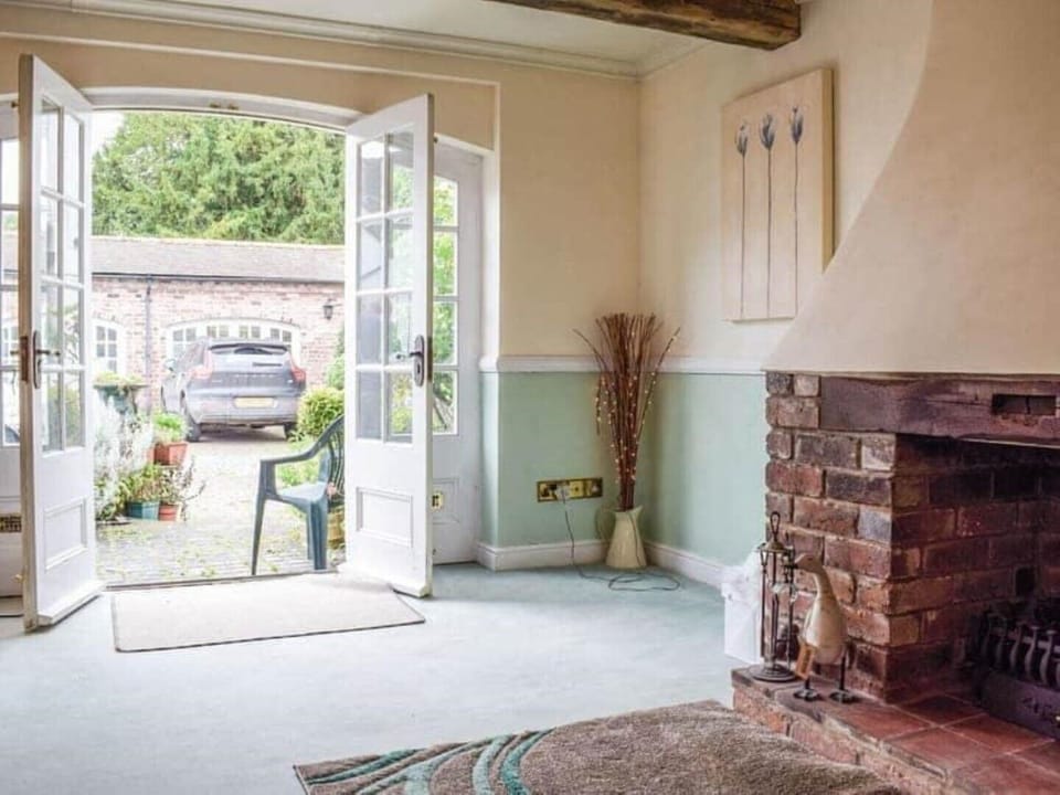 Lounge french doors to patio area