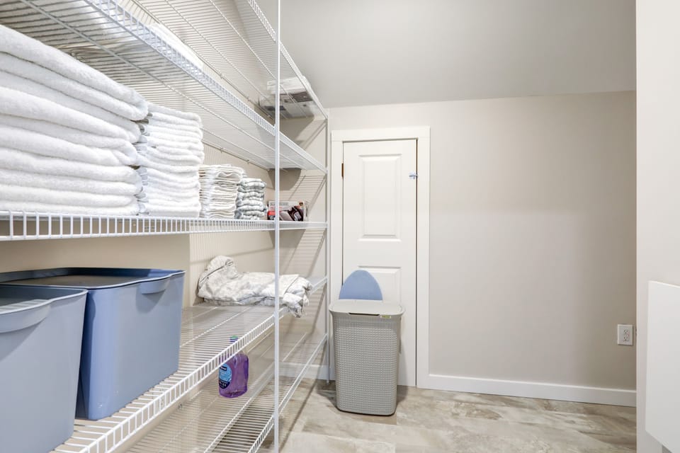 supply closet & washer & dryer on the 2nd floor