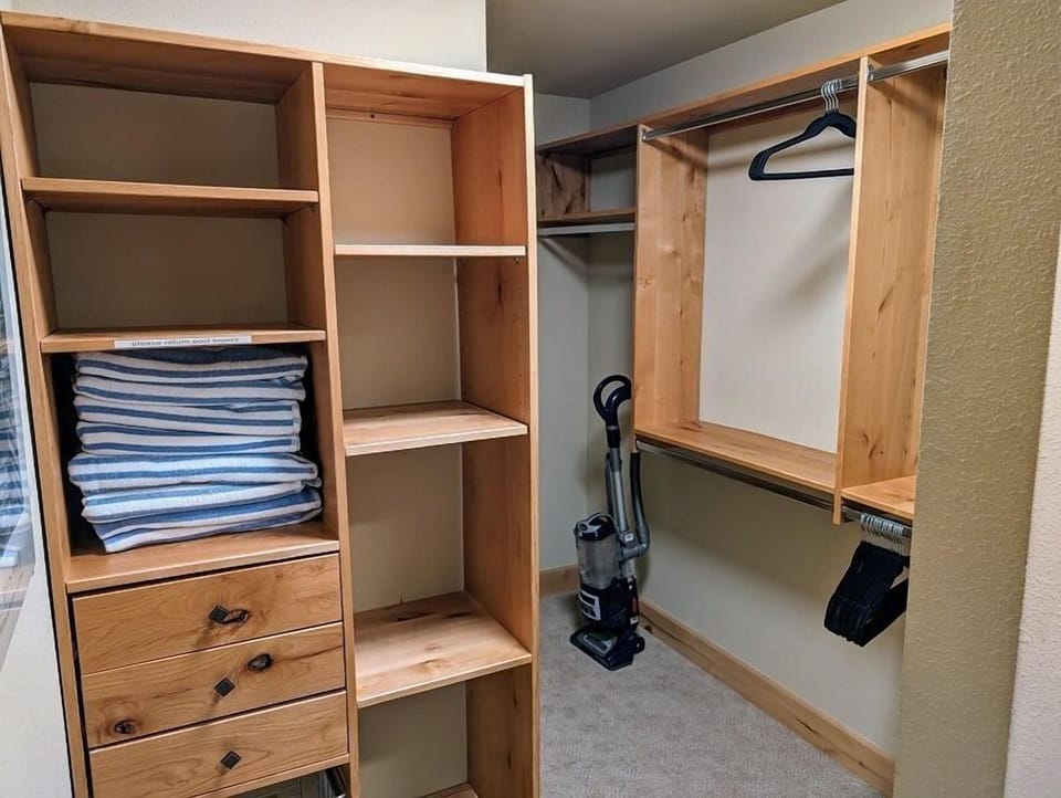 Large closet space in Master bedroom.