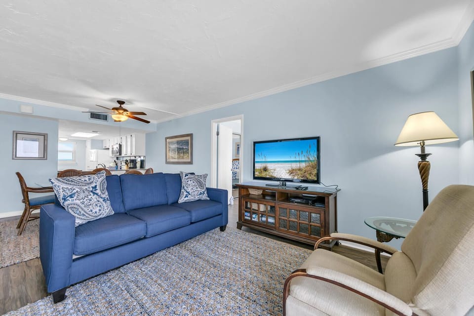 Living room with flat screen TV