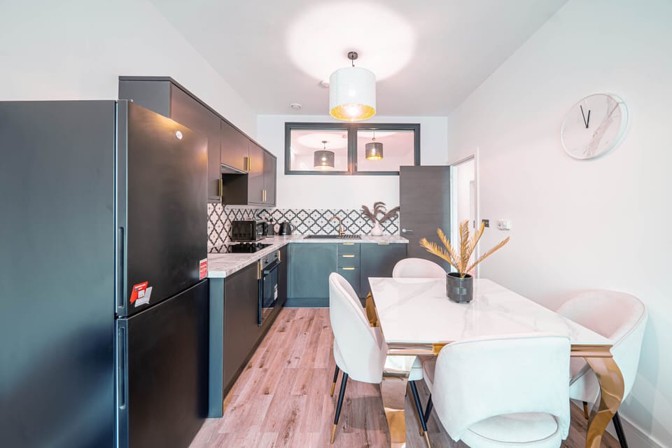 Modern kitchen with everything needed for short or long stays