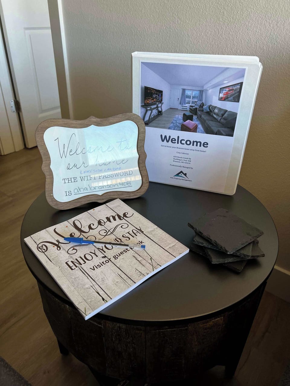 Welcome book and guest book