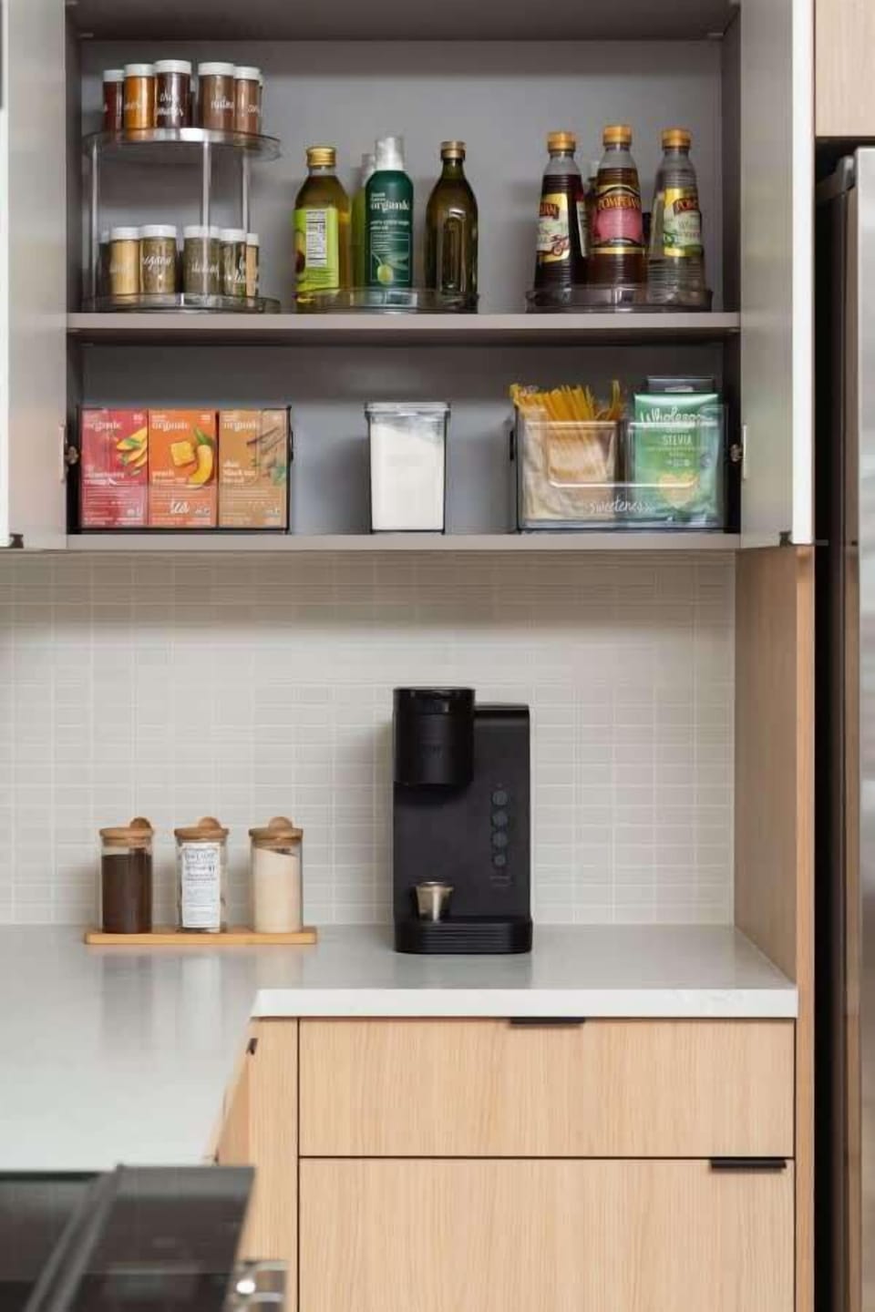 Fully stocked kitchen, with tea, coffee, sugars etc