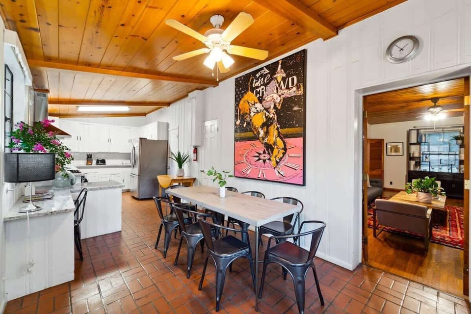 The kitchen has TONS of natural light.