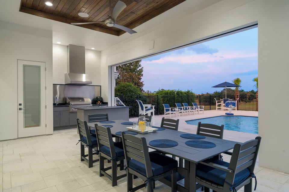 You will love your outdoor dining area with a gas BBQ perfect for the evening grills