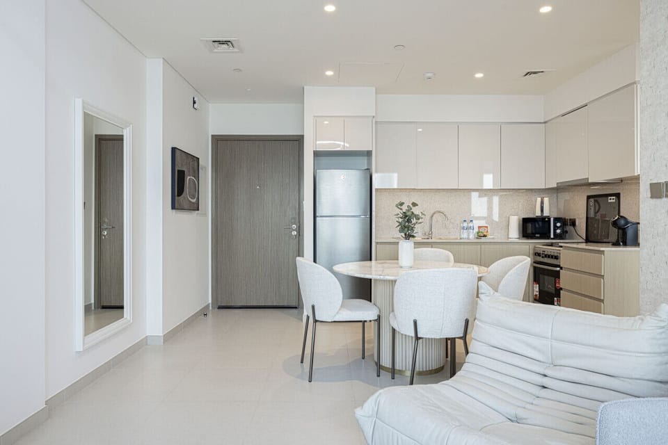 Spacious living area with natural light