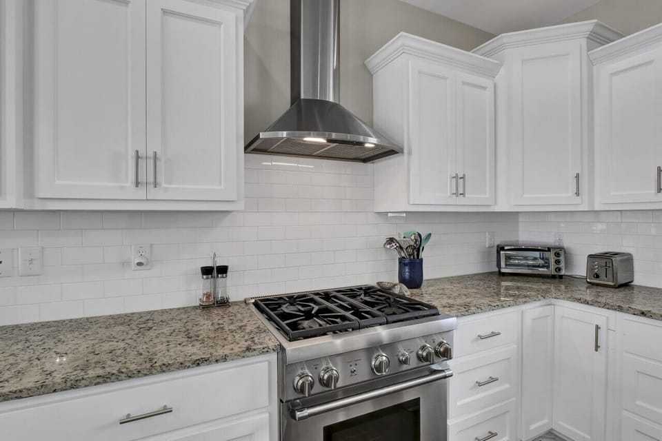 All professional thermador appliances.  Gas cooktop